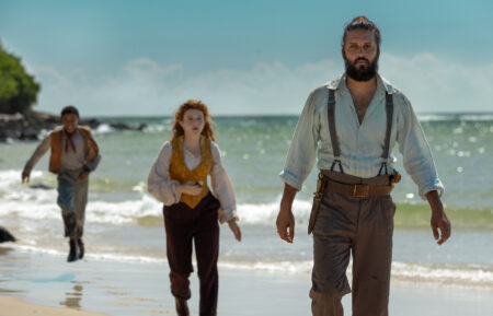 Kayden Price as Blaster, Georgia Flood as Humility, Shazad Latif as Captain Nemo in 'Nautilus'