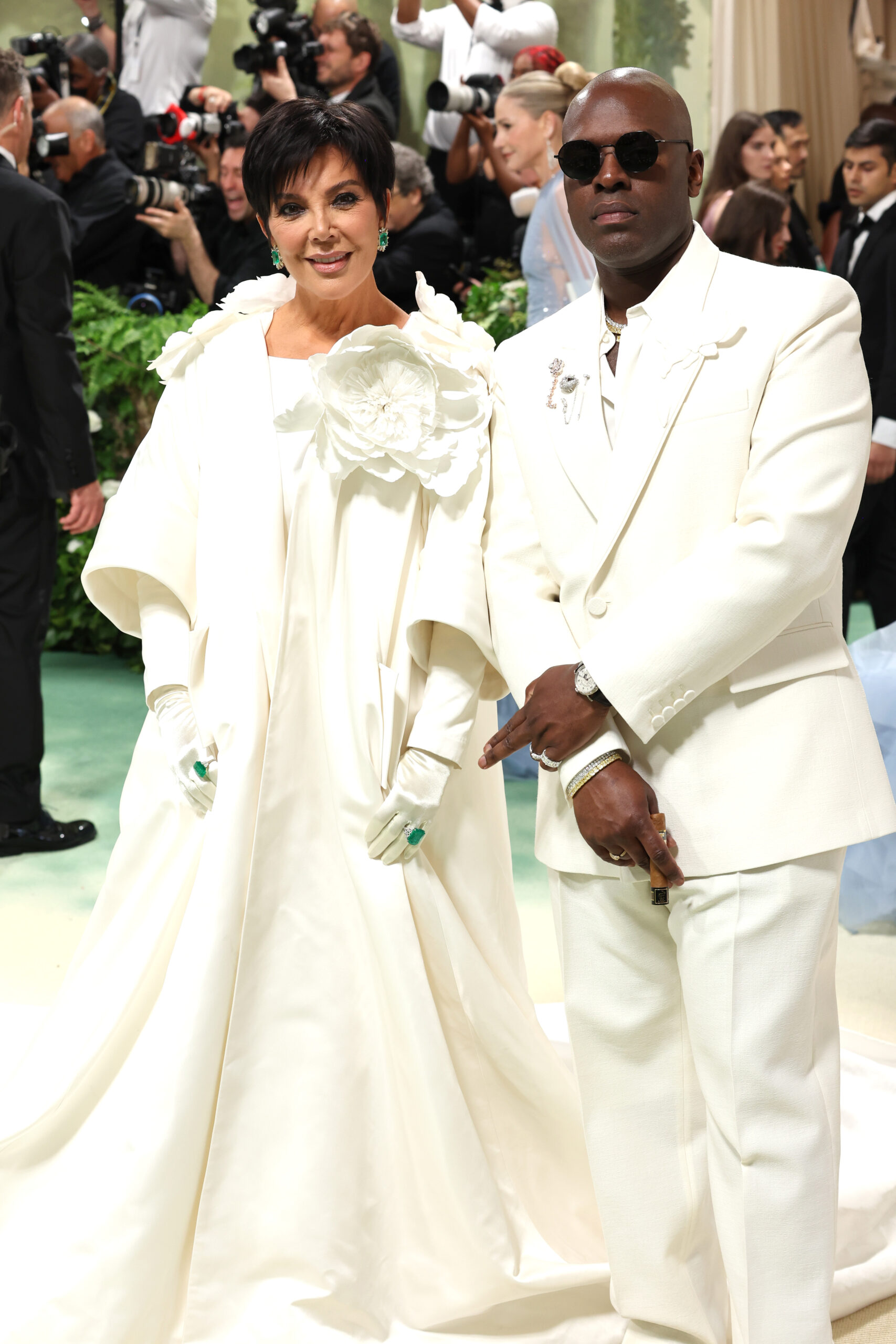 Kris Jenner and Corey Gamble attend The 2024 Met Gala