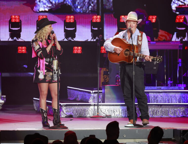 Miranda Lambert and Jake Worthington perform during Music for Mutts MuttNation Benefit Show