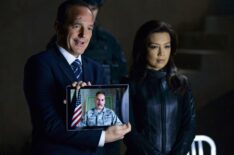 Clark Gregg in Ming-Na Wen in Marvel's Agents of Shield