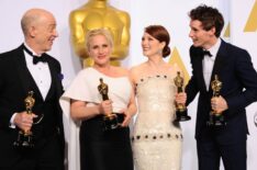 Oscar winning actors 2015 - J.K. Simmons, Patricia Arquette, Julianne Moore, and Eddie Redmayne